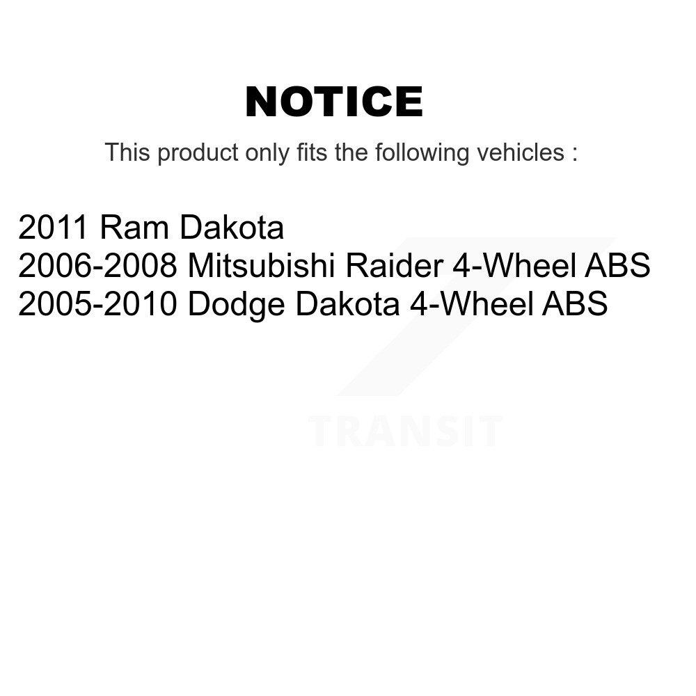 Front Wheel Bearing And Hub Assembly Pair For Dakota Dodge Ram Mitsubishi Raider K70-100300 - Image 2