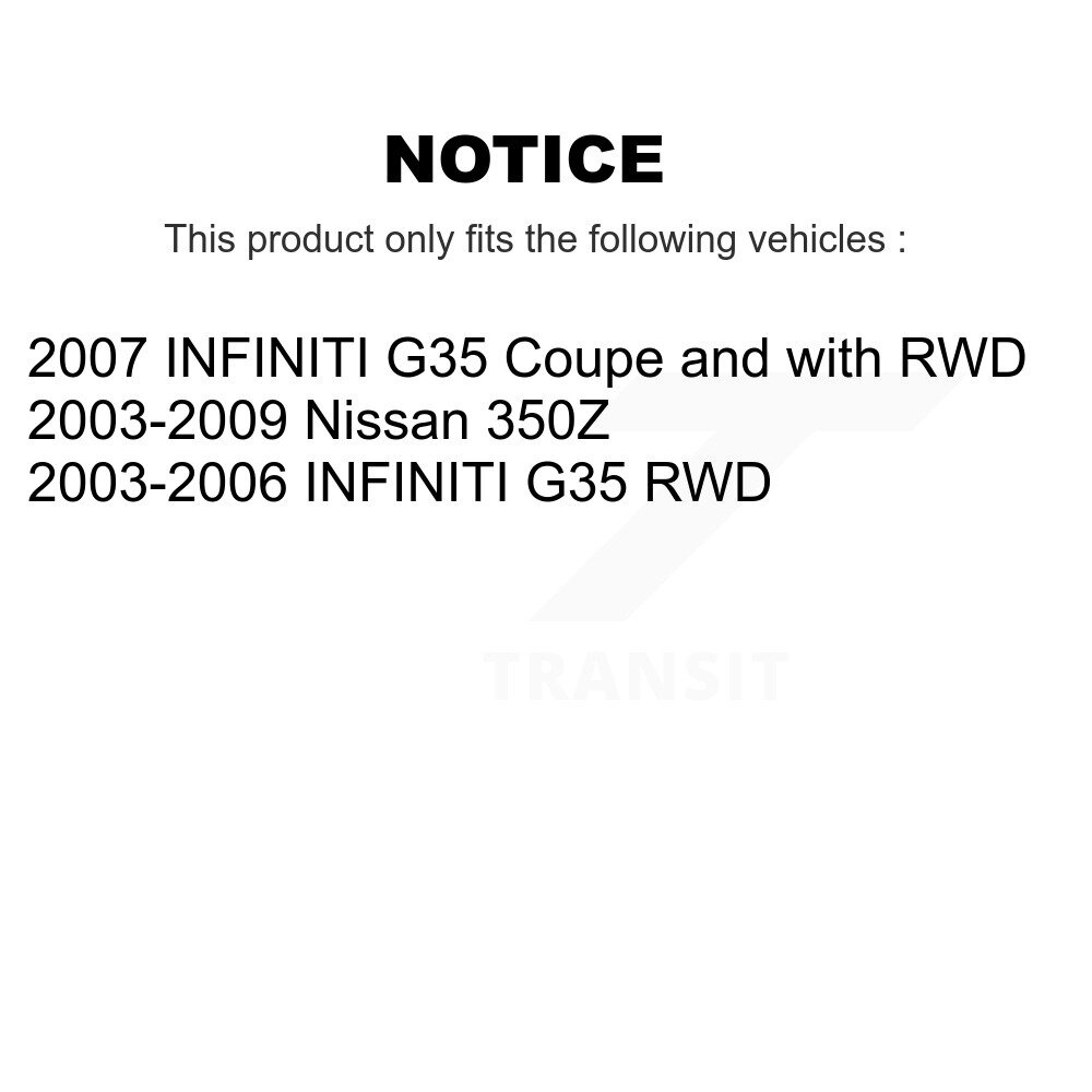 Front Wheel Bearing And Hub Assembly Pair For INFINITI G35 Nissan 350Z K70-100323 - Image 2