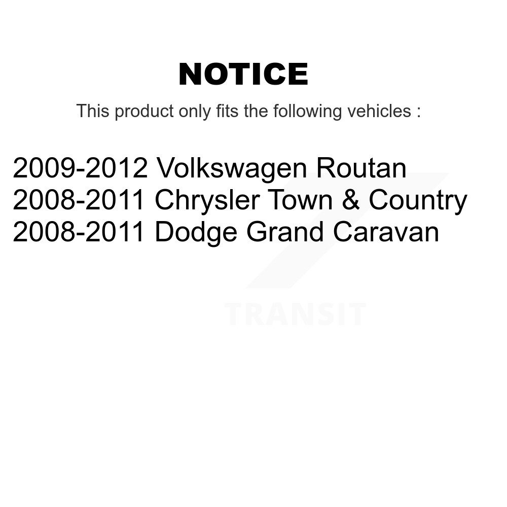 Front Wheel Bearing And Hub Assembly Pair For Dodge Grand Caravan Chrysler Town & Country K70-100327 - Image 2