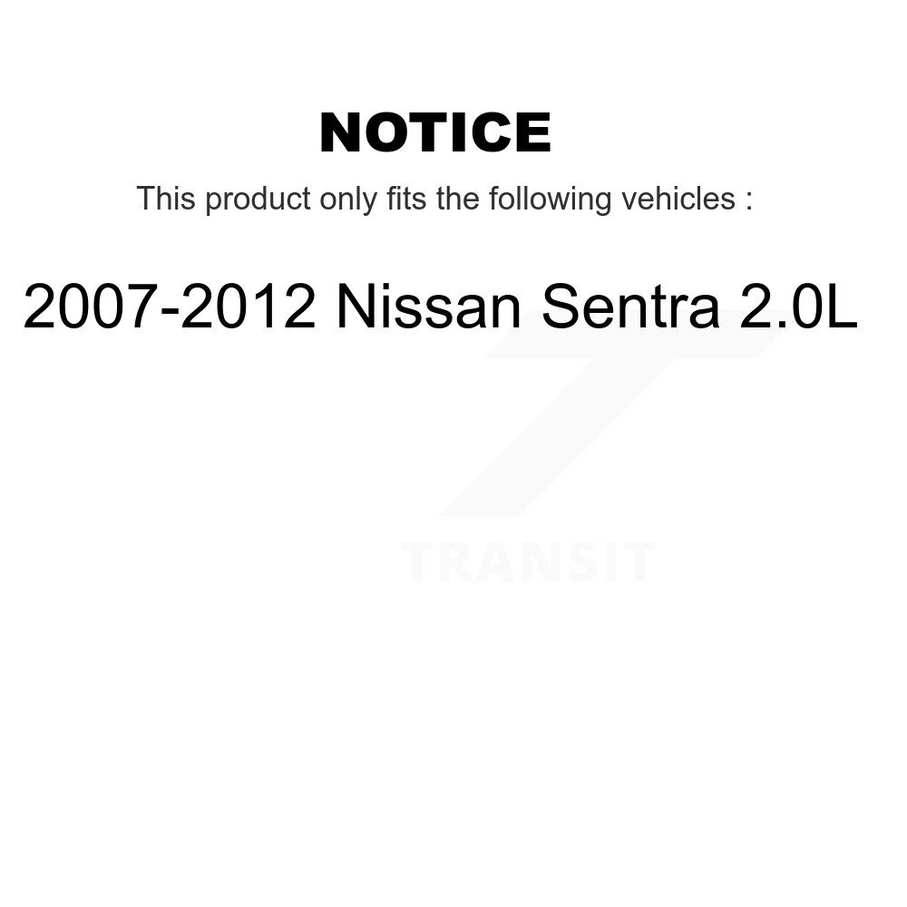 Front Wheel Bearing And Hub Assembly Pair For 2007-2012 Nissan Sentra 2.0L K70-100343 - Image 2