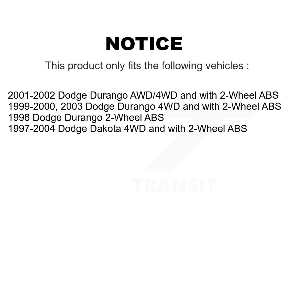 Front Wheel Bearing And Hub Assembly Pair For Dodge Dakota Durango K70-100374 - Image 2