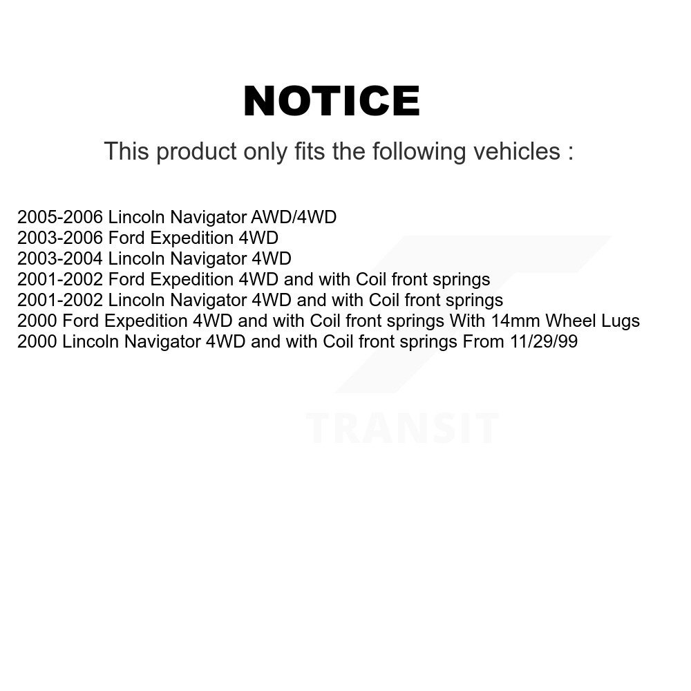 Front Wheel Bearing And Hub Assembly Pair For Ford Expedition Lincoln Navigator K70-100394 - Image 2