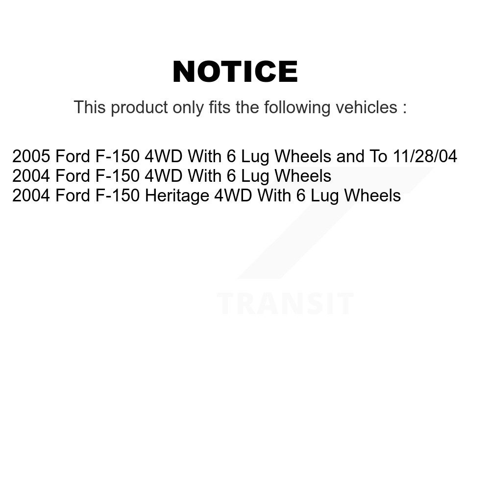 Front Wheel Bearing And Hub Assembly Pair For Ford F-150 Heritage 4WD K70-100396 - Image 2