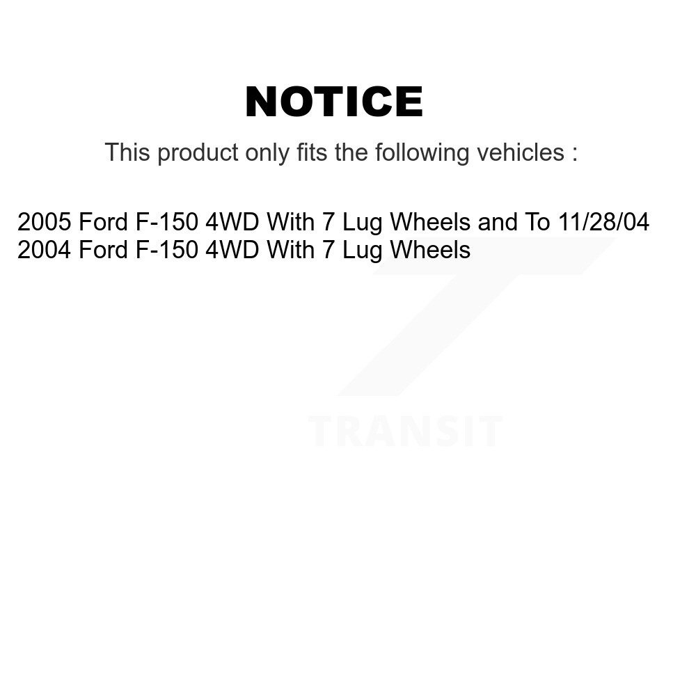 Front Wheel Bearing And Hub Assembly Pair For Ford F-150 4WD K70-100397 - Image 2