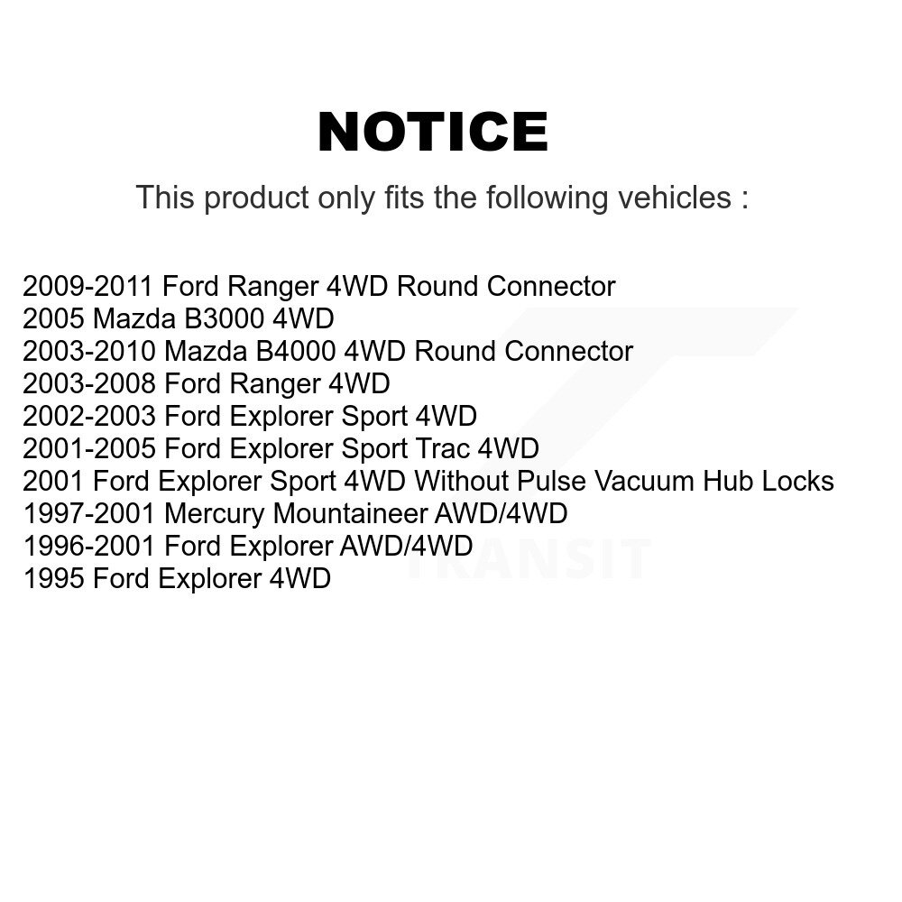 Front Wheel Bearing And Hub Assembly Pair For Ford Ranger Mazda B4000 Explorer Sport Trac K70-100399 - Image 2