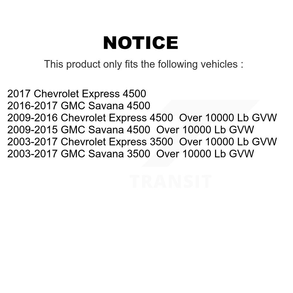 Front Wheel Bearing And Hub Assembly Pair For Chevrolet Express 3500 GMC Savana 4500 K70-100405 - Image 2