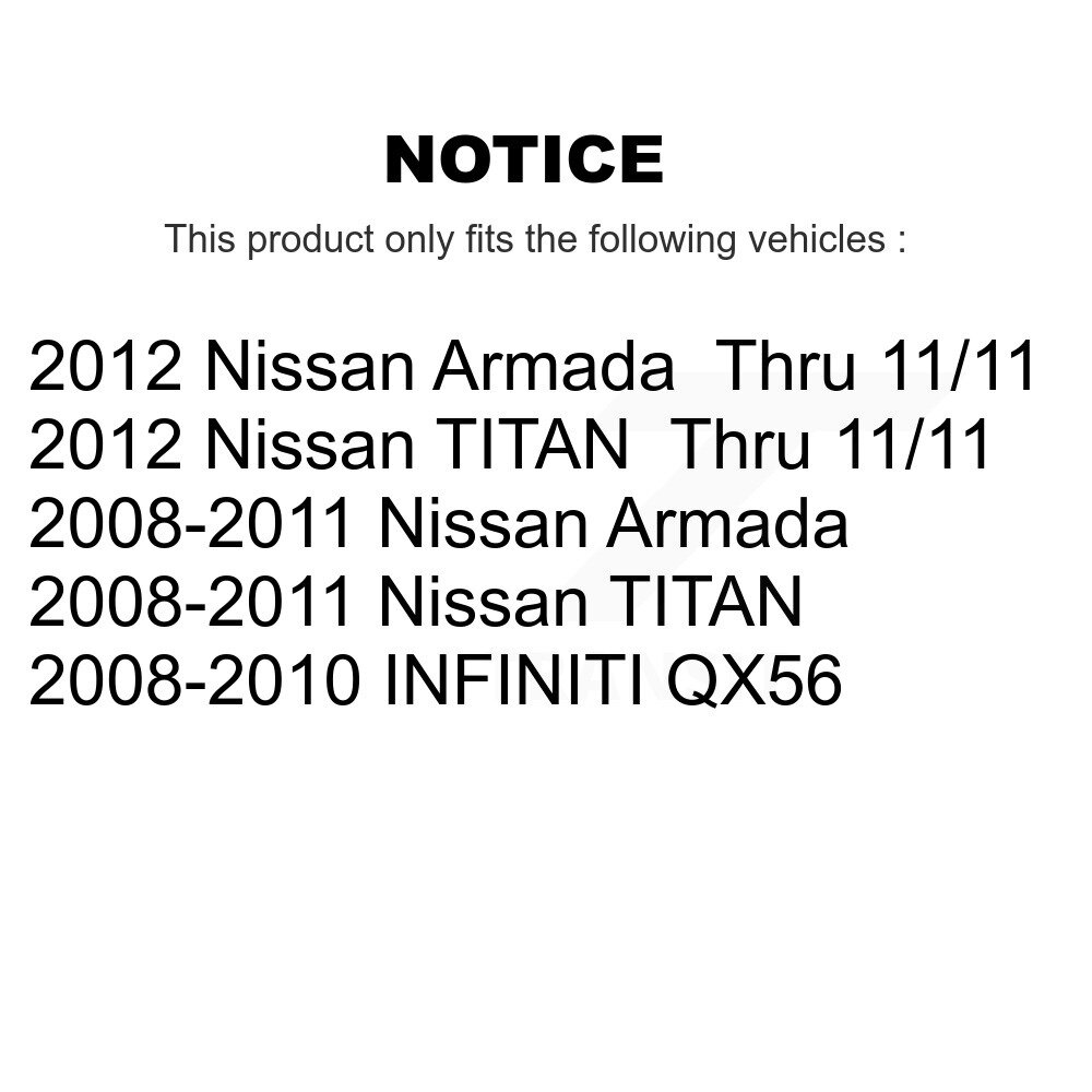 Front Wheel Bearing And Hub Assembly Pair For Nissan TITAN Armada INFINITI QX56 K70-100443 - Image 2