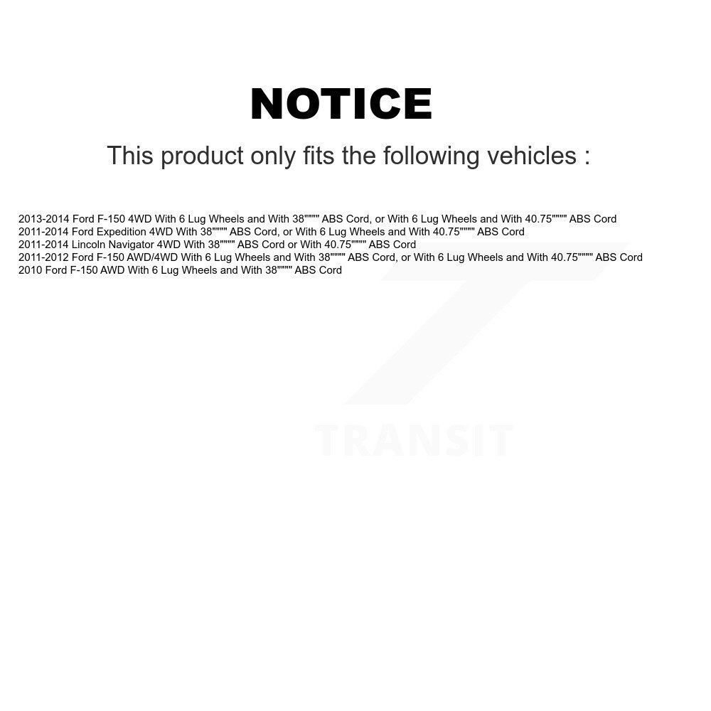 Front Wheel Bearing And Hub Assembly Pair For Ford F-150 Expedition Lincoln Navigator K70-100448 - Image 2