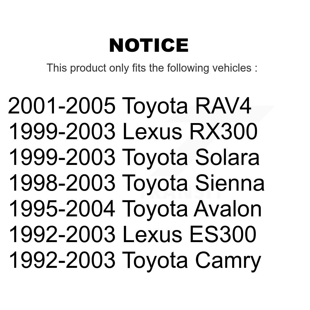 Front Wheel Bearing Pair For Toyota Camry RAV4 Sienna Lexus ES300 RX300 Solara Avalon K70-100486 - Image 2