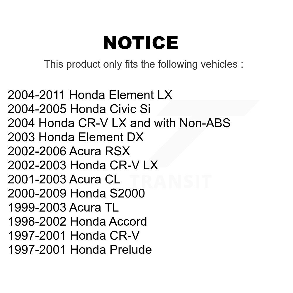 Front Wheel Bearing Pair For Honda Civic CR-V Accord Acura Element RSX TL S2000 Prelude K70-100499 - Image 2