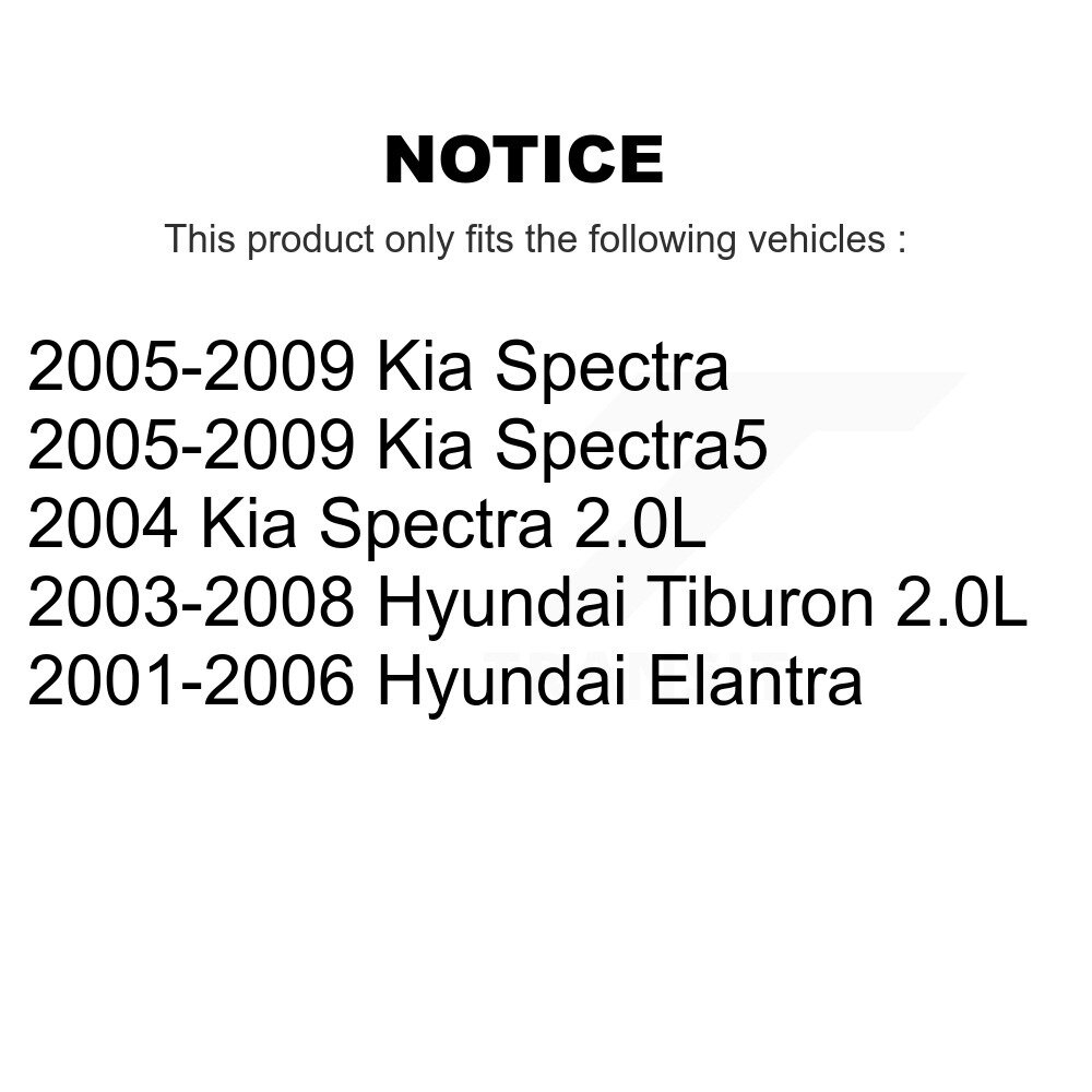 Front Wheel Bearing Pair For Hyundai Elantra Kia Spectra Tiburon Spectra5 K70-100516 - Image 2