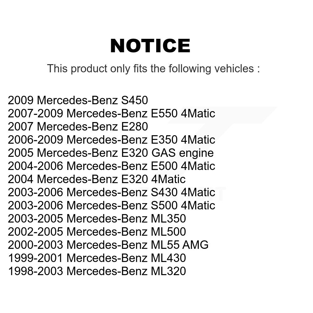 Front Wheel Bearing Pair For Mercedes-Benz E350 ML320 E320 ML350 ML500 S430 E500 S500 AMG K70-100521 - Image 2