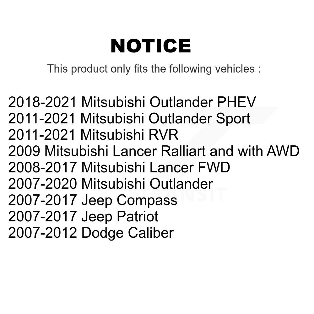 Front Wheel Bearing Pair For Mitsubishi Jeep Outlander RVR Lancer Patriot Compass Dodge K70-100528 - Image 2