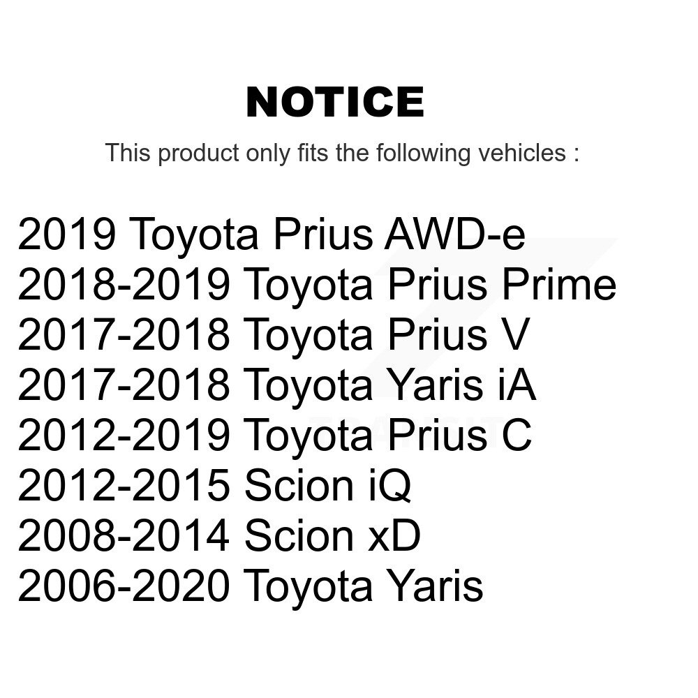 Front Wheel Bearing Pair For Toyota Yaris Prius C Prime V Scion xD iQ AWD-e iA K70-100532 - Image 2