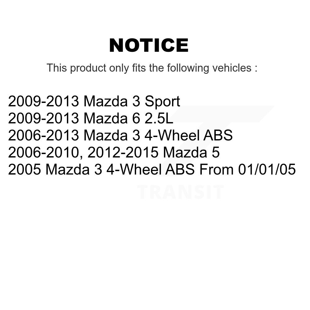 Front Wheel Bearing Pair For Mazda 3 5 6 Sport K70-100534 - Image 2