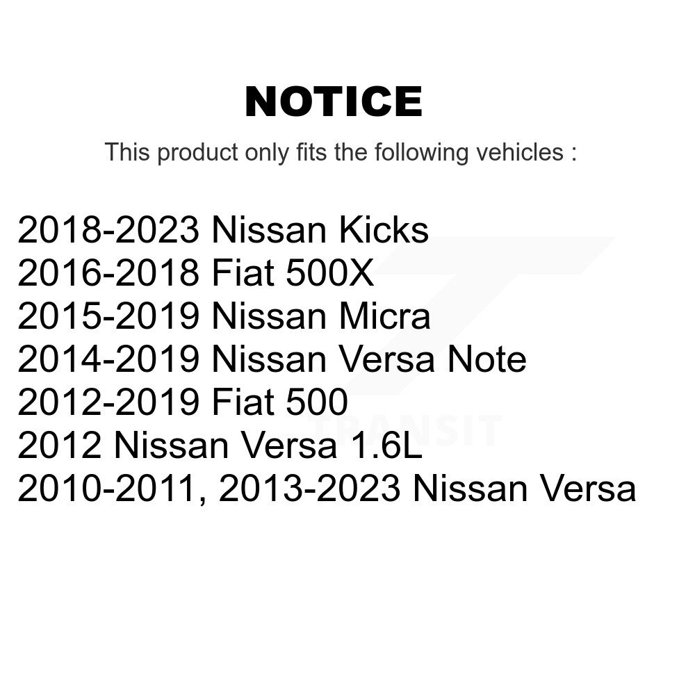 Front Wheel Bearing Pair For Nissan Kicks Micra Versa Note Fiat 500 500X K70-100546 - Image 2