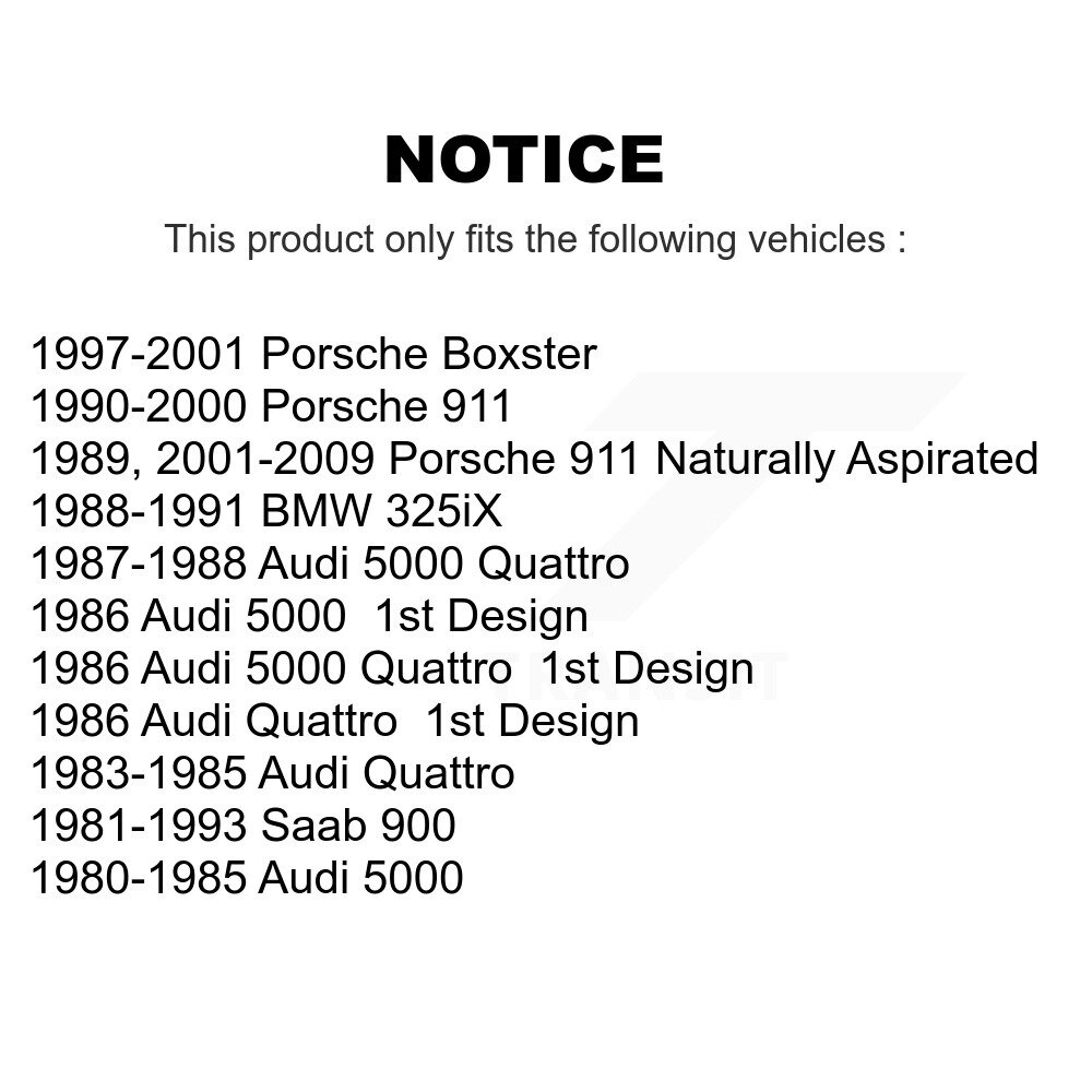 Front Wheel Bearing Pair For Porsche 911 Boxster Saab 900 BMW 325iX Audi 5000 Quattro K70-100551 - Image 2