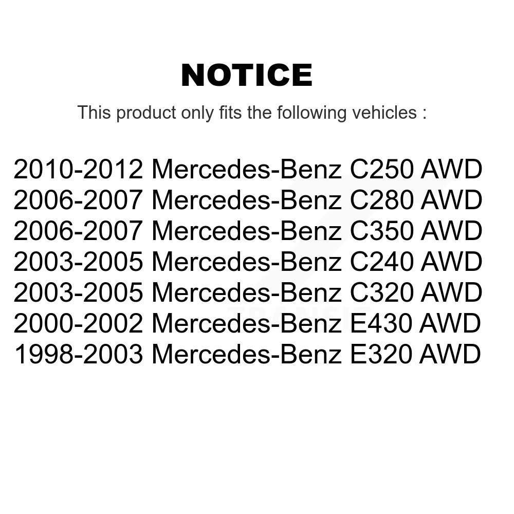Front Wheel Bearing Pair For Mercedes-Benz C250 E320 C280 C240 C320 C350 E430 AWD K70-100552 - Image 2