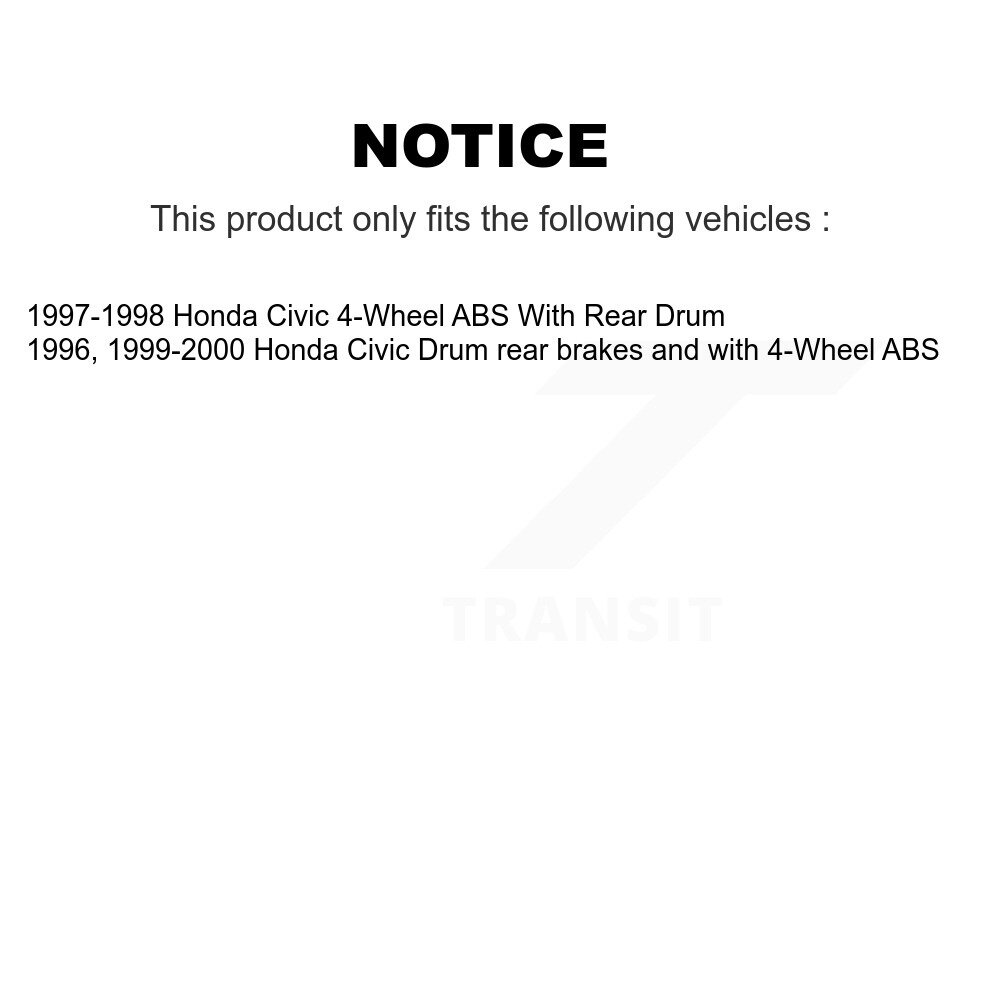 Rear Wheel Bearing And Hub Assembly Pair For Honda Civic K70-100566 - Image 2