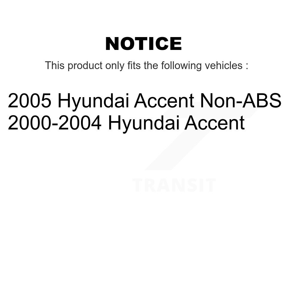 Rear Wheel Bearing And Hub Assembly Pair For Hyundai Accent K70-100595 - Image 2