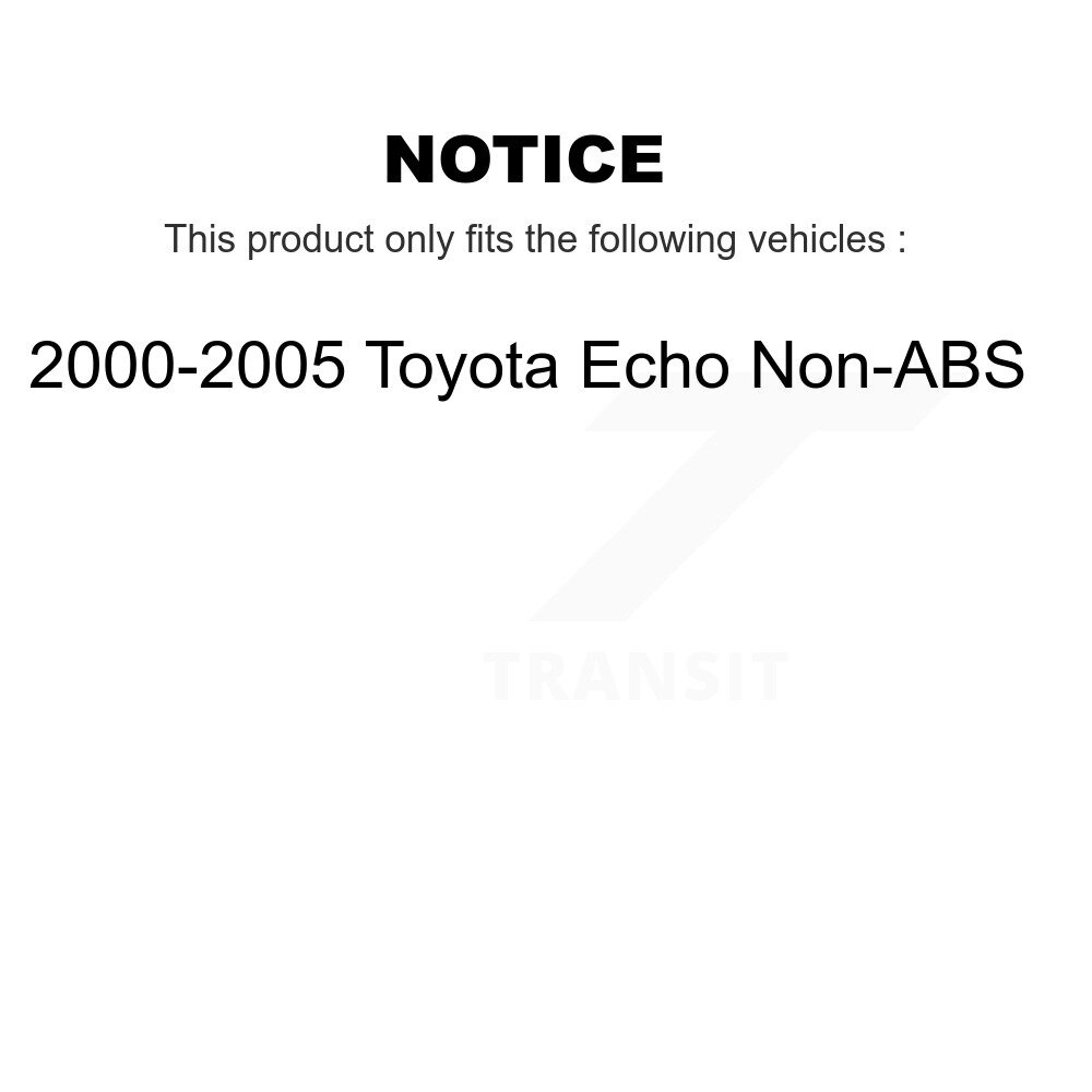 Rear Wheel Bearing And Hub Assembly Pair For 2000-2005 Toyota Echo Non-ABS K70-100603 - Image 2