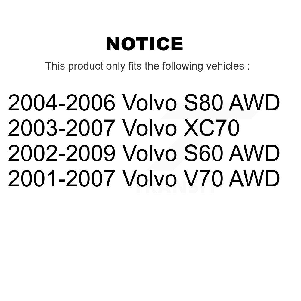 Rear Wheel Bearing And Hub Assembly Pair For Volvo S60 XC70 V70 S80 K70-100619 - Image 2
