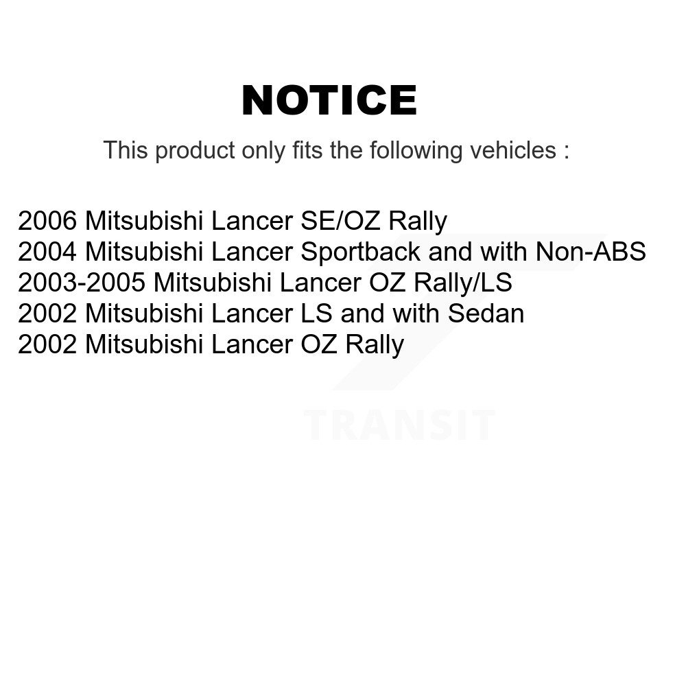 Rear Wheel Bearing And Hub Assembly Pair For Mitsubishi Lancer K70-100631 - Image 2