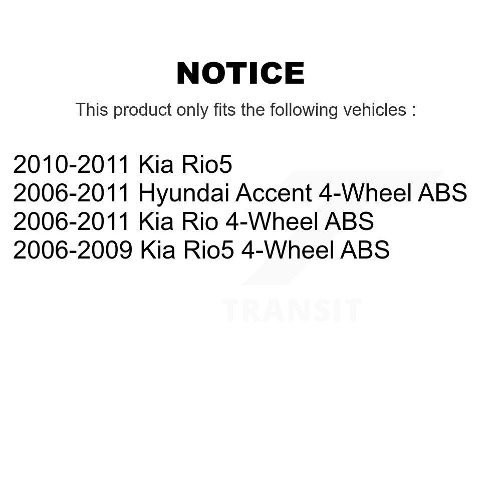 Rear Wheel Bearing And Hub Assembly Pair For Hyundai Accent Kia Rio Rio5 K70-100659 - Image 2