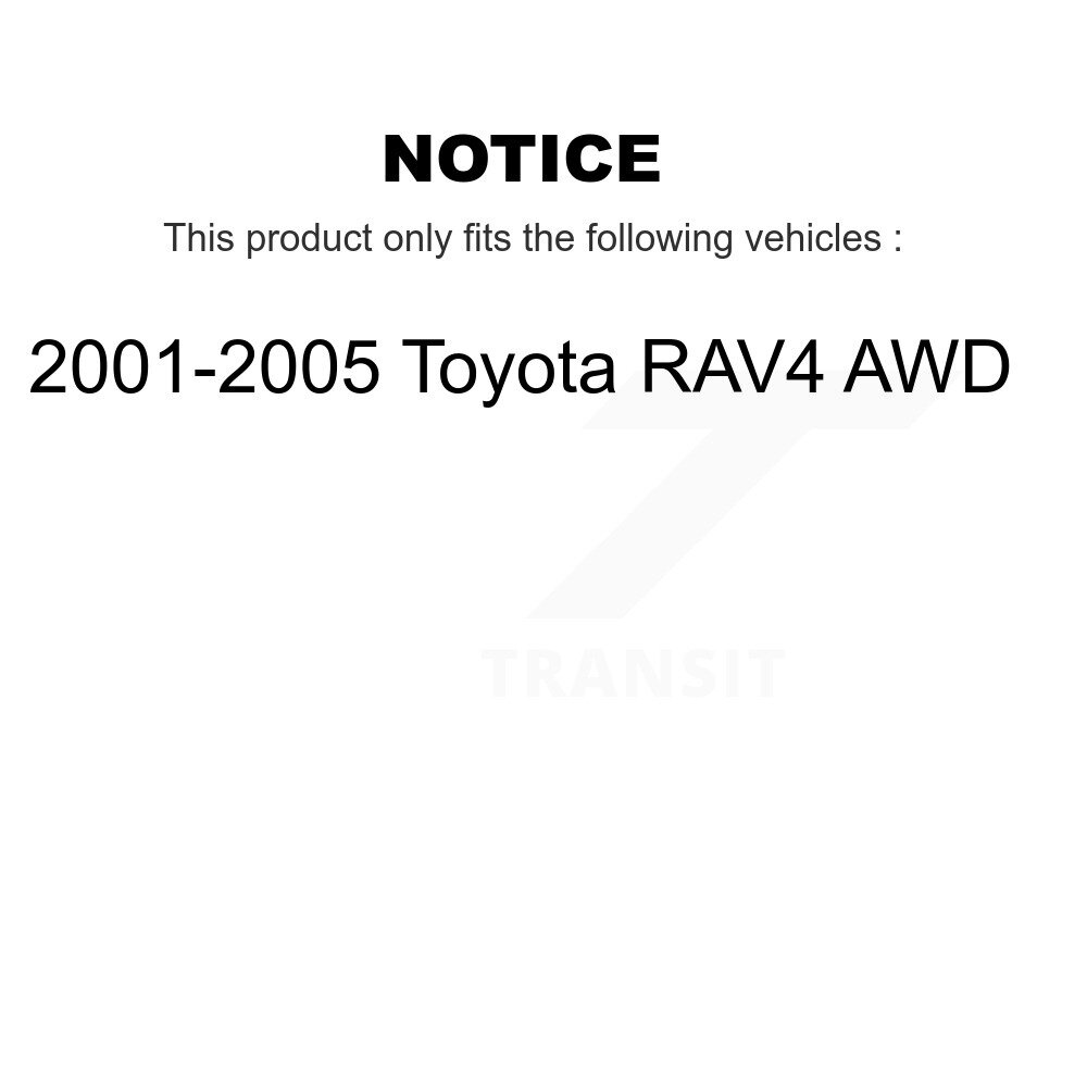 Rear Wheel Bearing And Hub Assembly Pair For 2001-2005 Toyota RAV4 AWD K70-100673 - Image 2