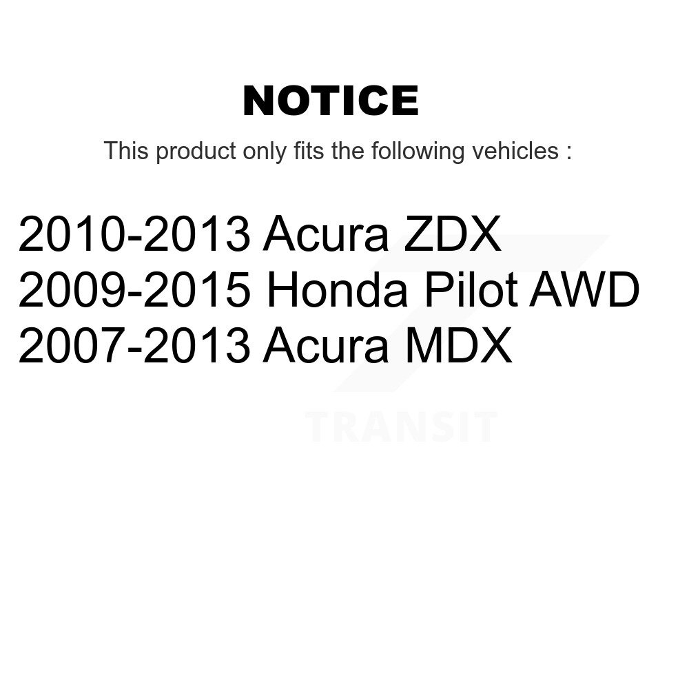Rear Wheel Bearing And Hub Assembly Pair For Honda Pilot Acura MDX ZDX K70-100677 - Image 2
