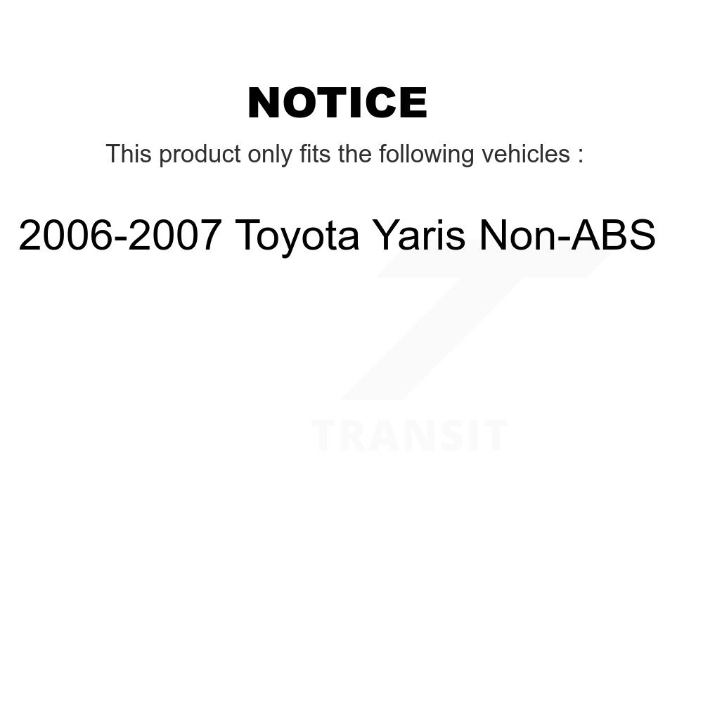 Rear Wheel Bearing And Hub Assembly Pair For 2006-2007 Toyota Yaris Non-ABS K70-100692 - Image 2