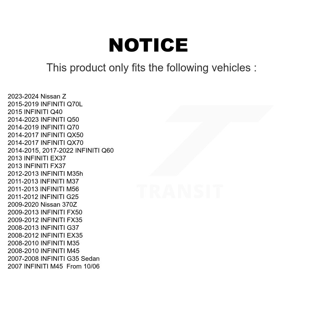 Rear Wheel Bearing Hub Assembly Pair For INFINITI Q50 G37 QX50 EX35 Nissan 370Z G35 Q60 Z K70-100697 - Image 2
