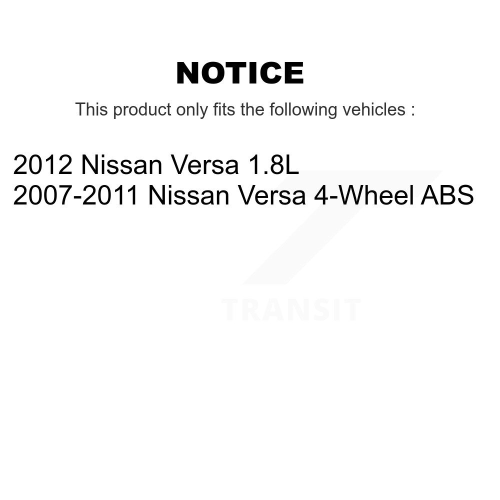 Rear Wheel Bearing And Hub Assembly Pair For Nissan Versa K70-100704 - Image 2