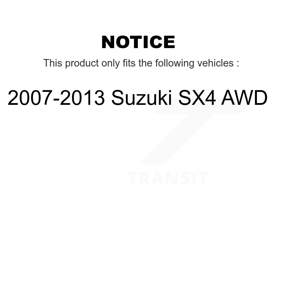 Rear Wheel Bearing And Hub Assembly Pair For 2007-2013 Suzuki SX4 AWD K70-100708 - Image 2