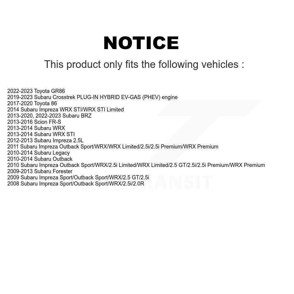 Rear Wheel Bearing Hub Assembly Pair For Subaru Crosstrek Impreza Forester Outback Legacy K70-100711 - Image 2