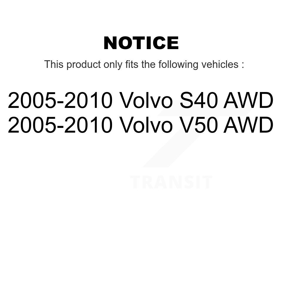 Rear Wheel Bearing And Hub Assembly Pair For 2005-2010 Volvo S40 V50 AWD K70-100719 - Image 2
