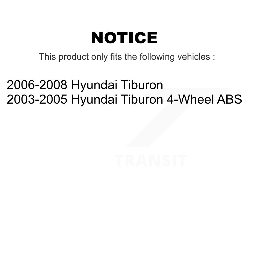 Rear Wheel Bearing And Hub Assembly Pair For Hyundai Tiburon K70-100725 - Image 2