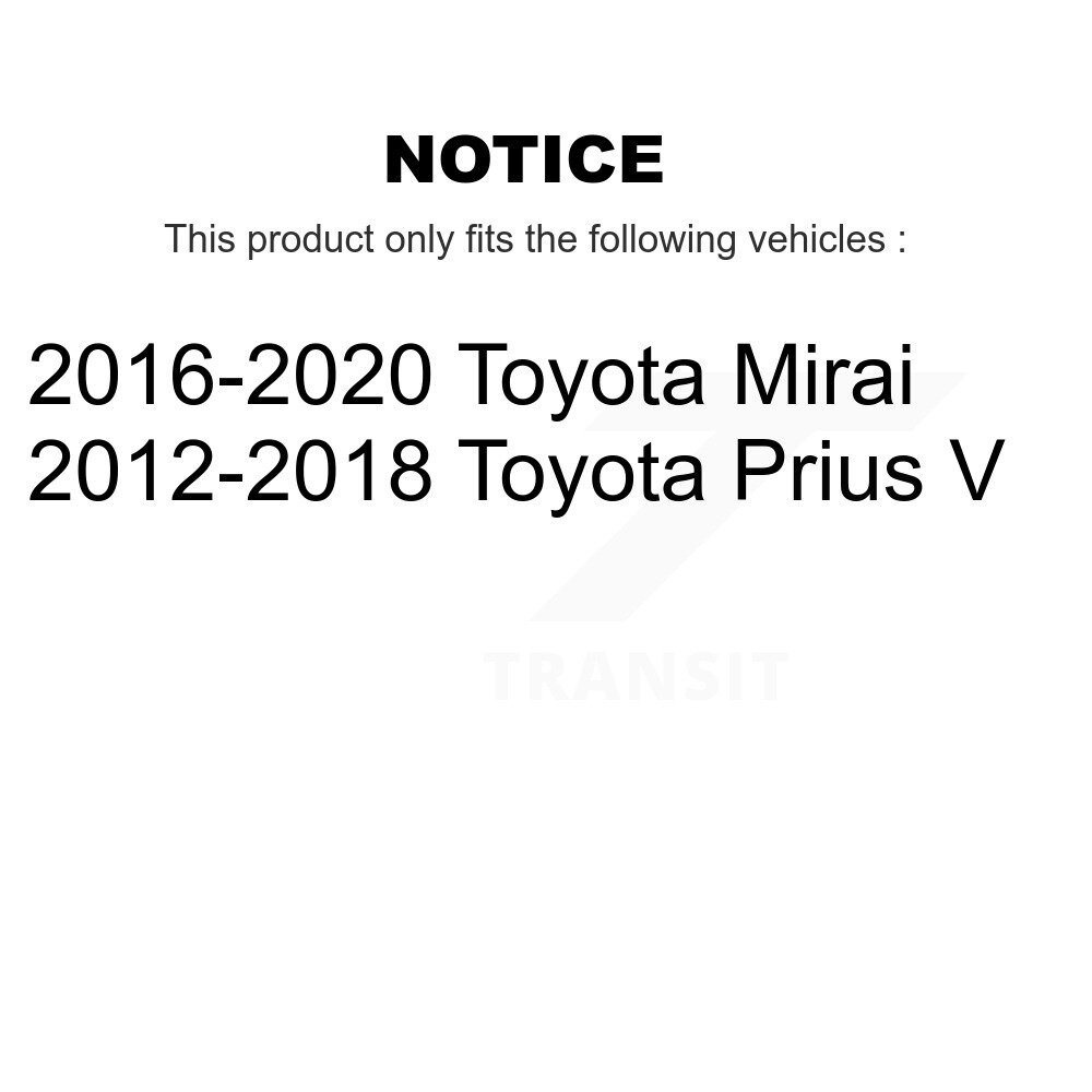 Rear Wheel Bearing And Hub Assembly Pair For Toyota Prius V Mirai K70-100755 - Image 2