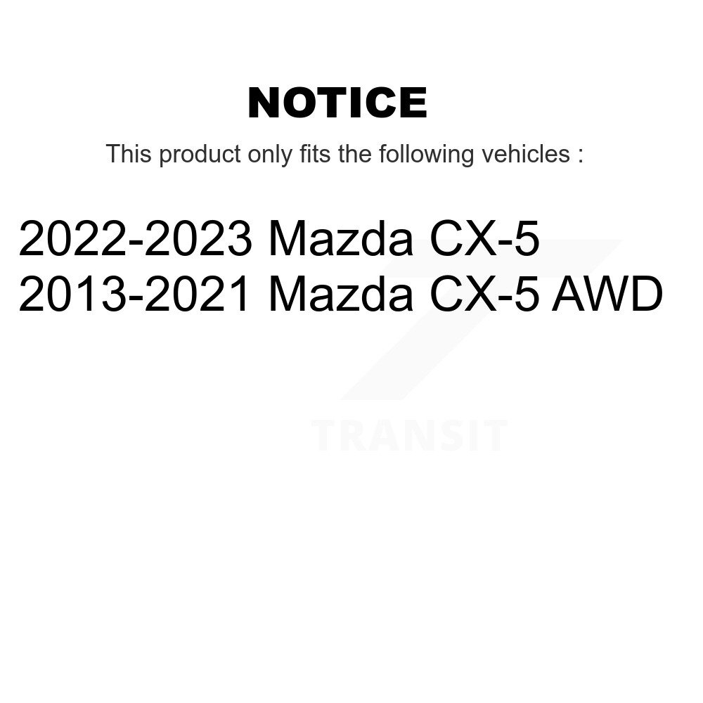 Rear Wheel Bearing And Hub Assembly Pair For Mazda CX-5 K70-100760 - Image 2