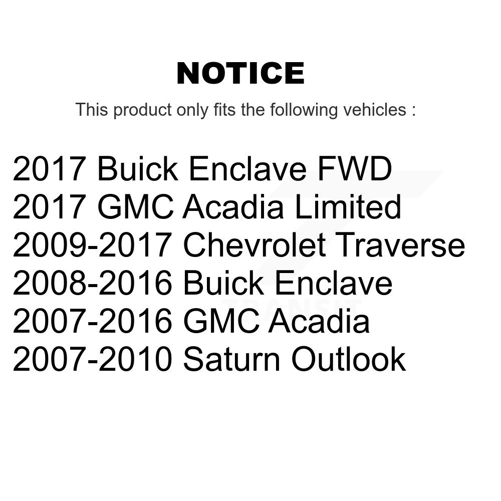 Rear Wheel Bearing And Hub Assembly Pair For GMC Acadia Buick Enclave Chevrolet Traverse K70-100776 - Image 2