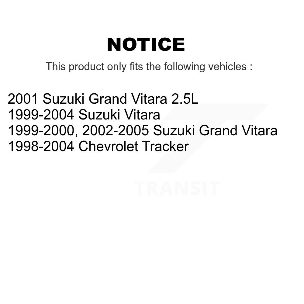 Rear Wheel Bearing Pair For Chevrolet Tracker Suzuki Grand Vitara K70-101064 - Image 2