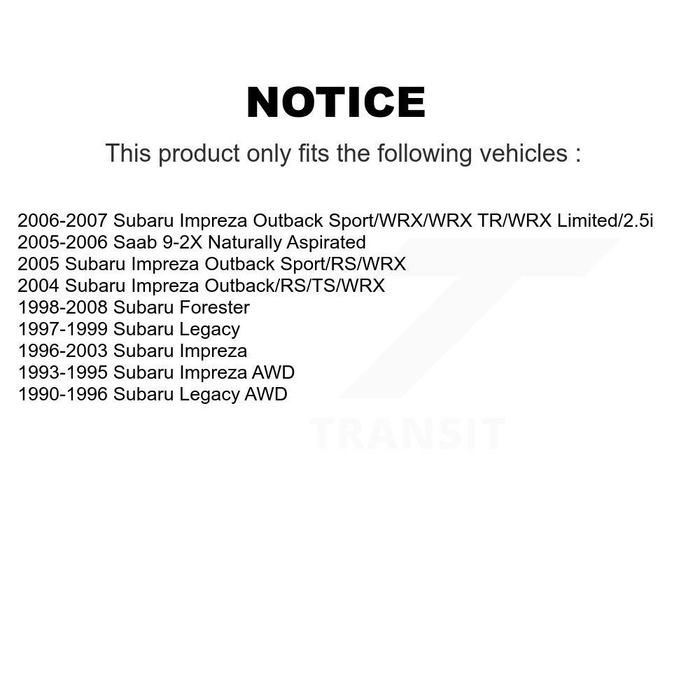 Rear Inner Wheel Bearing And Race Pair For Subaru Impreza Forester Legacy Saab 9-2X K70-101104 - Image 2