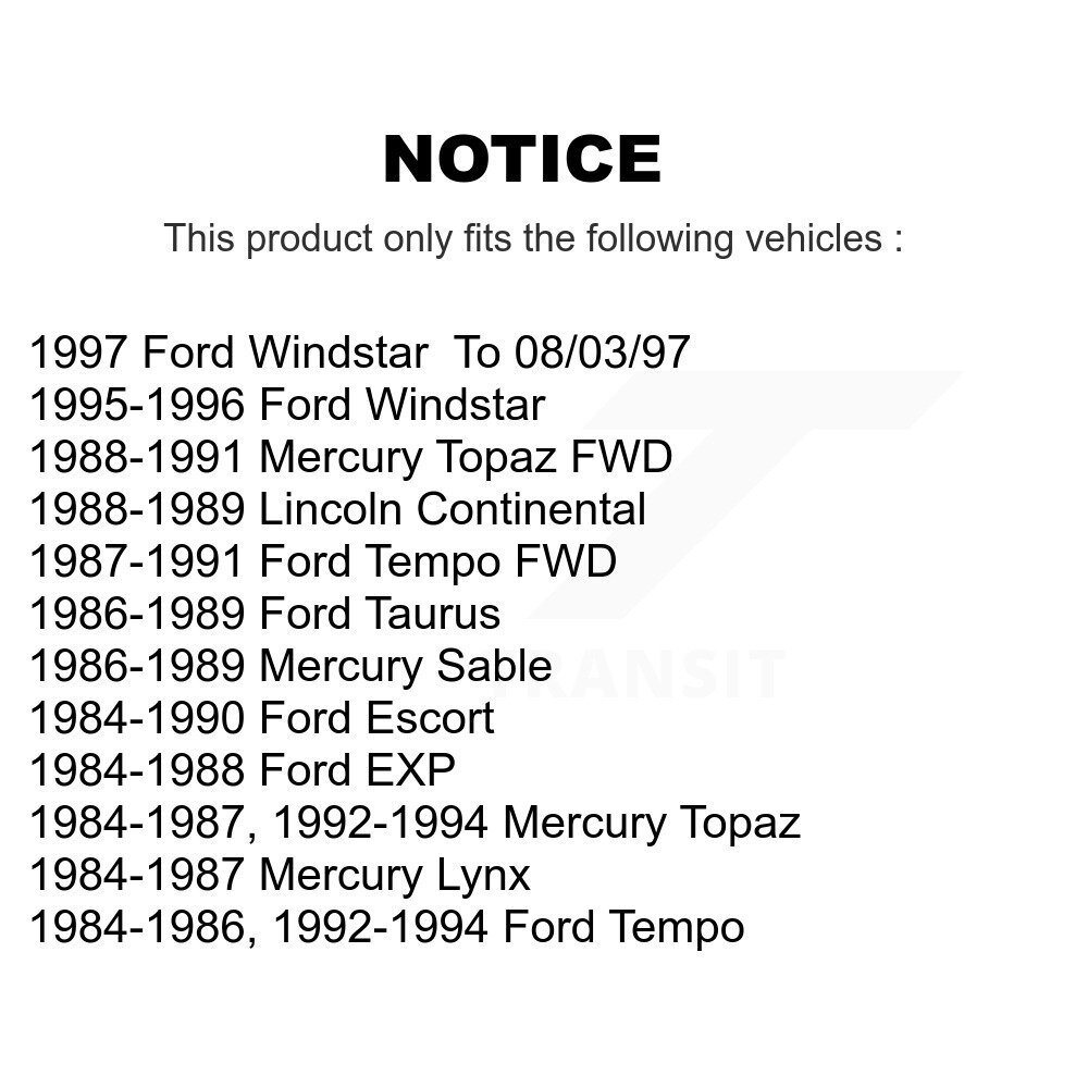 Rear Outer Wheel Bearing & Race Pair For Ford Tempo Mercury Topaz Windstar Taurus Escort K70-101121 - Image 2