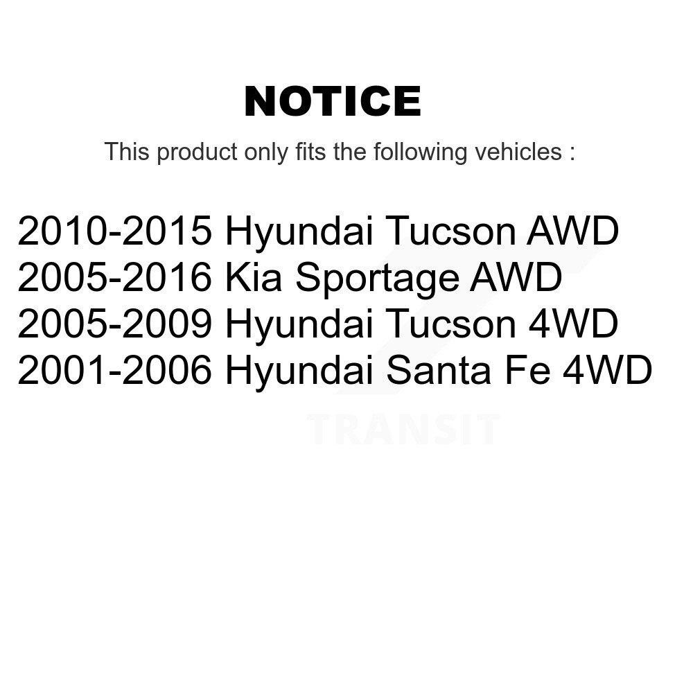 Front Rear Wheel Bearing Kit For Hyundai Tucson Kia Sportage Santa Fe K70-101134 - Image 2