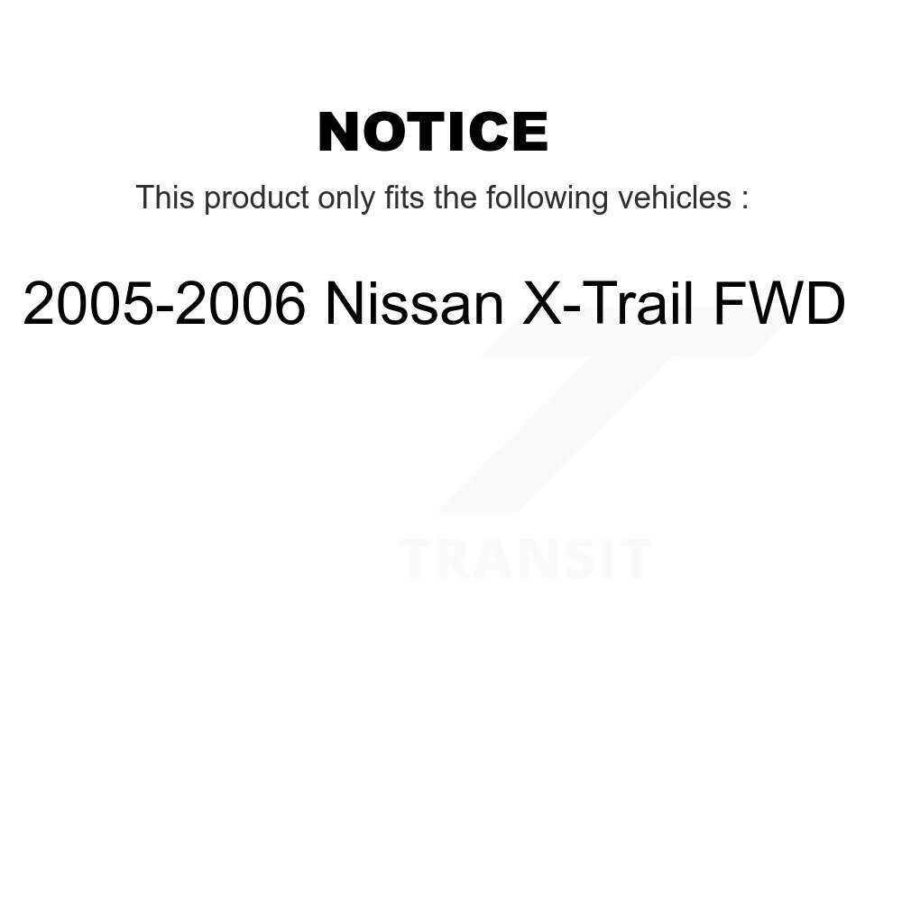 Front Rear Wheel Bearing Kit For 2005-2006 Nissan X-Trail FWD K70-101136 - Image 2