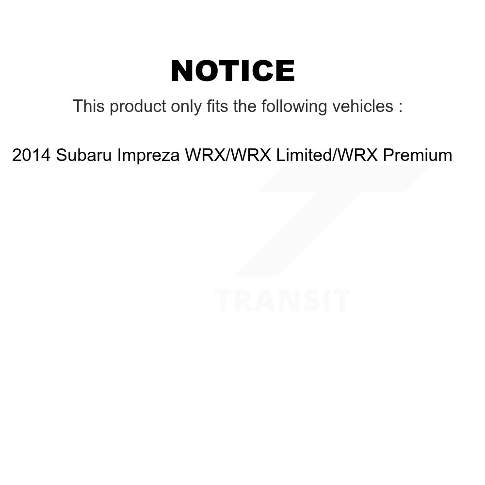 Front Rear Wheel Bearing Hub Assembly Kit For Subaru Impreza WRX Limited Premium K70-101218 - Image 2