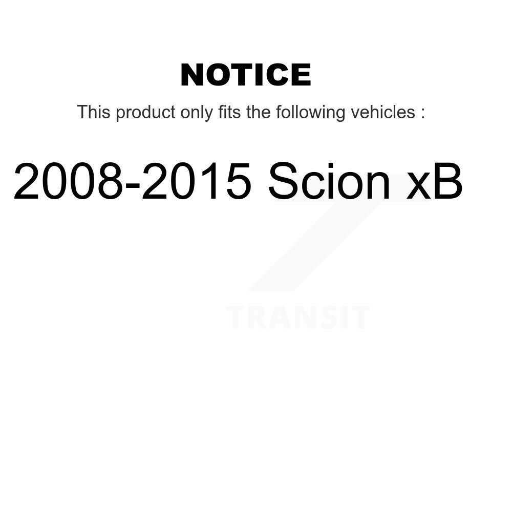 Front Rear Wheel Bearing & Hub Assembly Kit For 2008-2015 Scion xB K70-101244 - Image 2