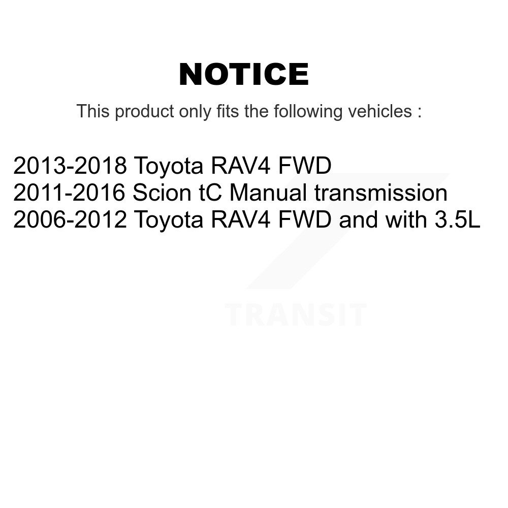 Front Rear Wheel Bearing & Hub Assembly Kit For Toyota RAV4 Scion tC K70-101246 - Image 2