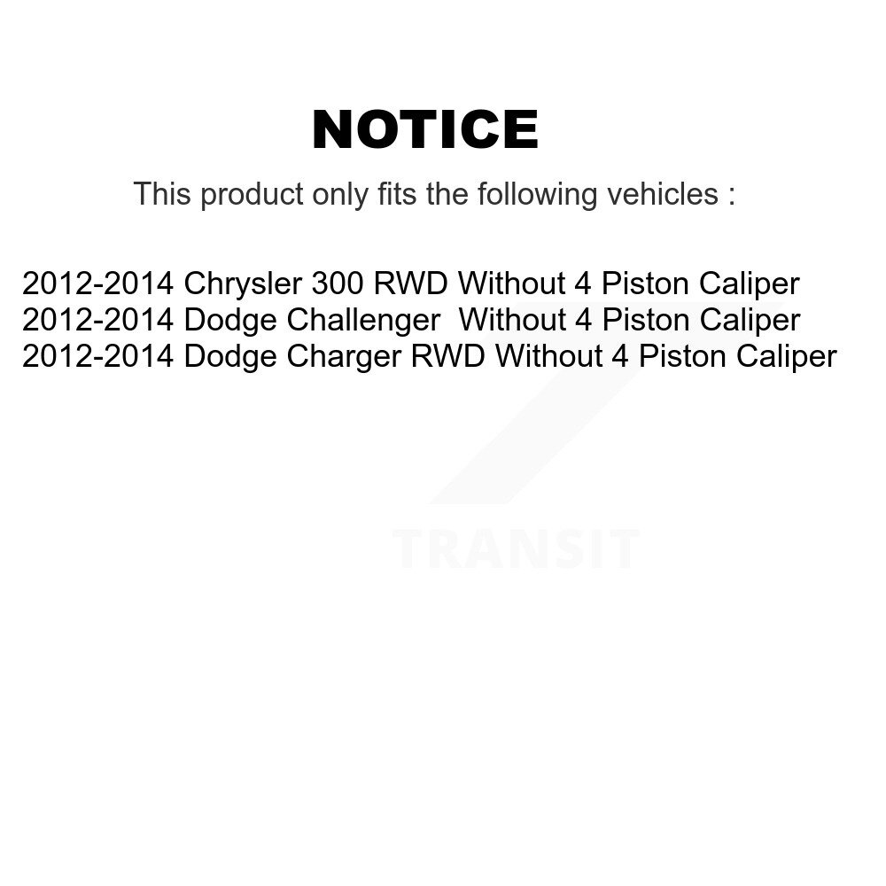 Front Rear Wheel Bearing & Hub Assembly Kit For Dodge Chrysler 300 Charger Challenger K70-101280 - Image 2