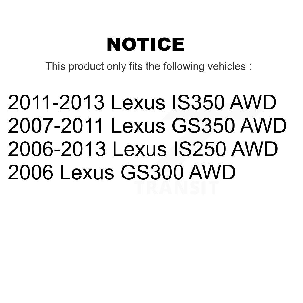 Front Rear Wheel Bearing And Hub Assembly Kit For Lexus IS250 GS350 IS350 GS300 AWD K70-101343 - Image 2